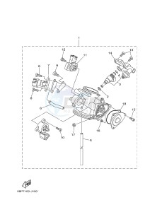 YFM700FWAD YFM7FGPAD GRIZZLY 700 EPS (1HPN) drawing THROTTLE BODY ASSY 1