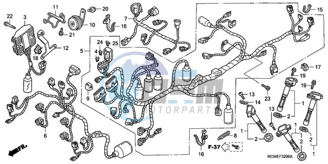 WIRE HARNESS (VFR800)