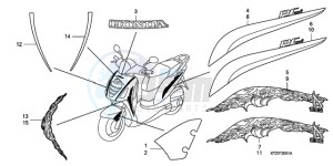 PES125R9 France - (F / CMF STC 2F) drawing MARK/STRIPE (PES125R/PES150R)