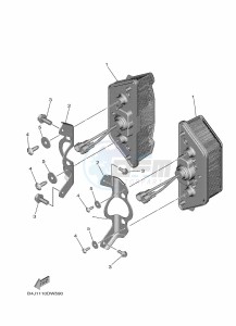 YXF1000EWS YX10FPSM (B4J2) drawing TAILLIGHT