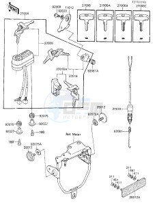 KL 250 C [KLR250] (C1-C2) [KLR250] drawing IGNITION SWITCH_LOCKS_REFLECTORS