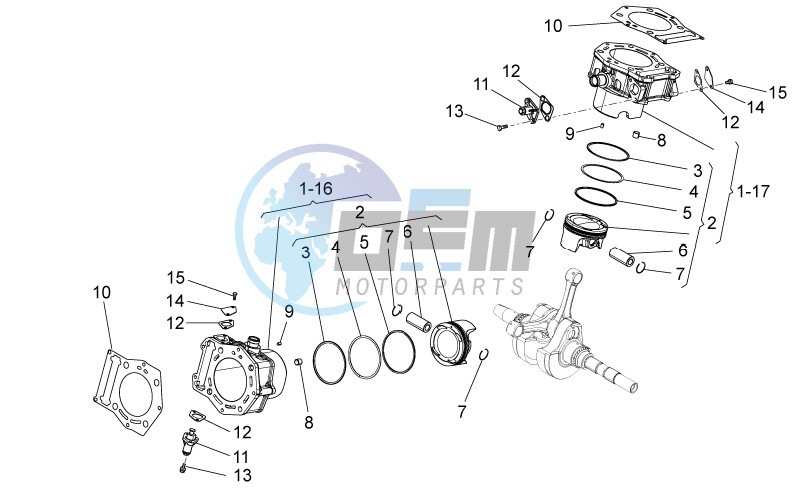 Cylinder with piston