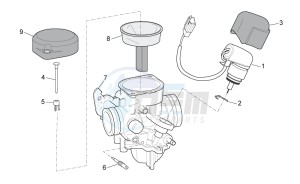 Scarabeo 100 4T e3 net drawing Carburettor II