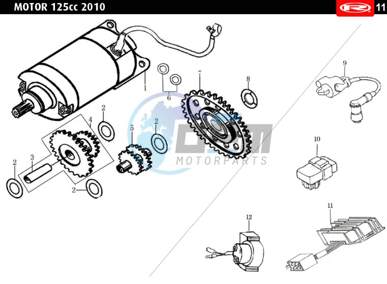 STARTER MOTOR-REGULATOR-CDI