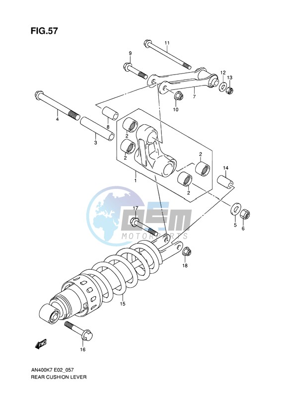 REAR CUSHION LEVER