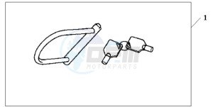 NT700VA Europe Direct - (ED) drawing HONDA U-LOCK