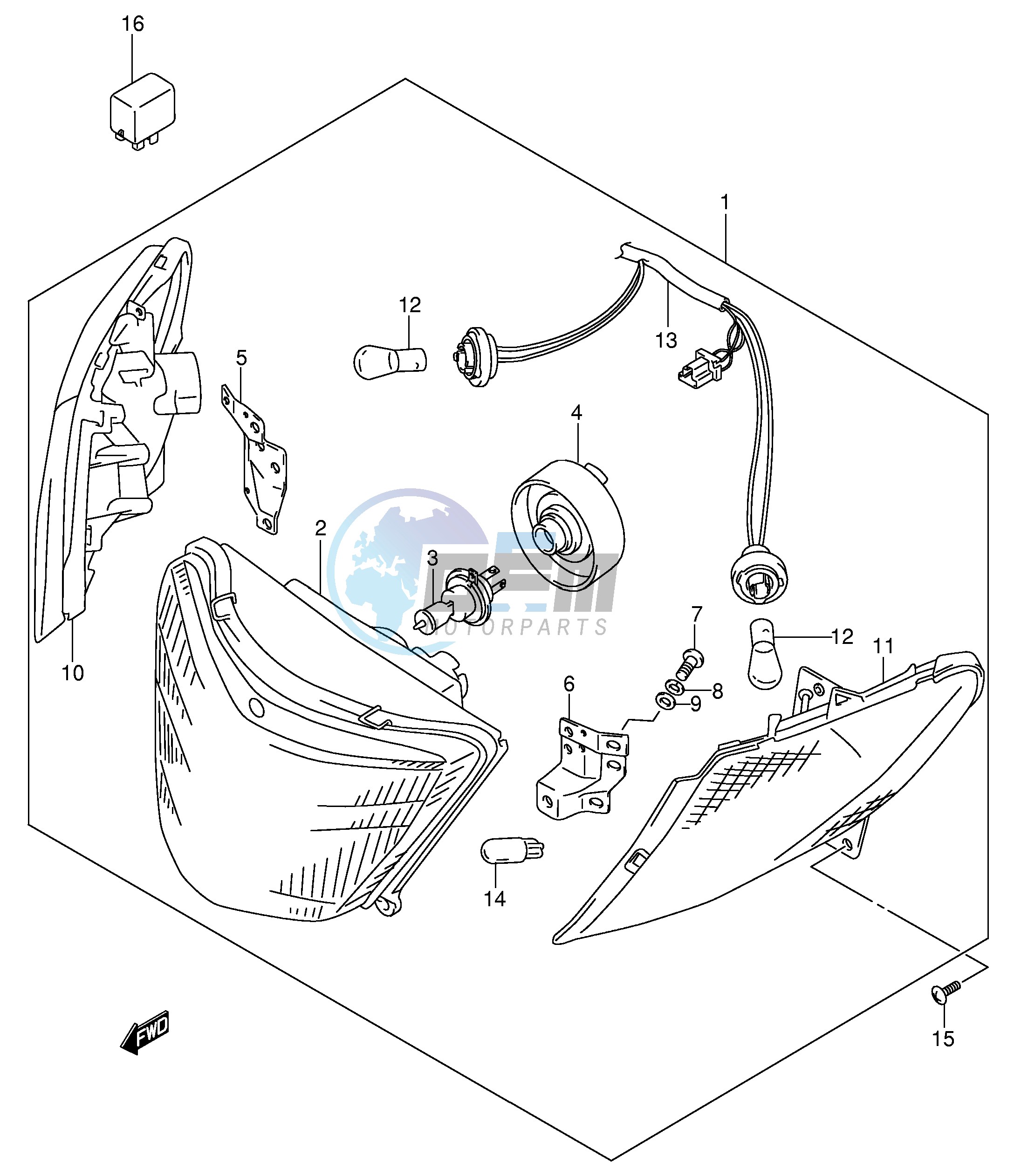 FRONT COMBINATION LAMP (MODEL X Y)