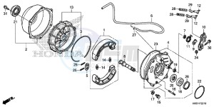 TRX420FA1H TRX420 ED drawing REAR BRAKE PANEL