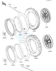 KX 250 G [KX250] (G1-G3) [KX250] drawing WHEELS_TIRES