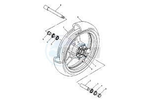 FZS FAZER 1000 drawing FRONT WHEEL