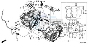 CBR500RE CBR500R UK - (E) drawing CRANKCASE