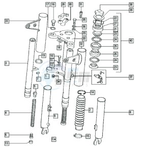 WIZZ-RD_25-45kmh_X-K1 50 X-K1 drawing Front fork