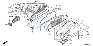 SH300AB drawing AIR CLEANER