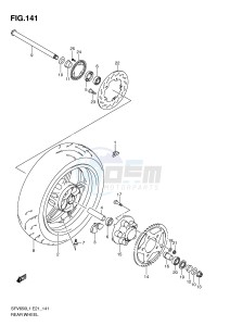 SFV650 (E21) Gladius drawing REAR WHEEL (SFV650AL1 E21)