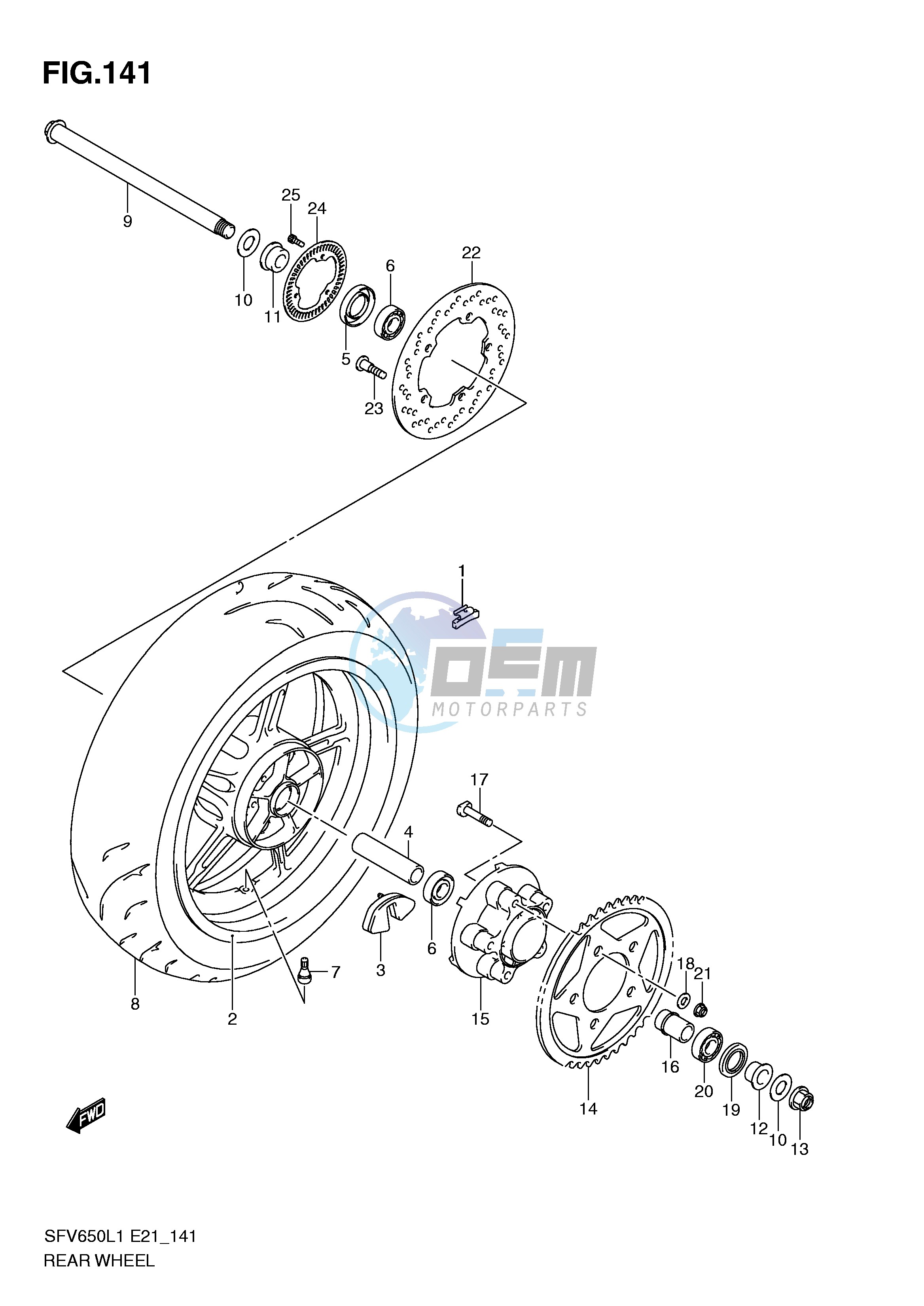 REAR WHEEL (SFV650AL1 E21)