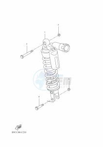 XTZ690 TENERE 700 (BEH3) drawing REAR SUSPENSION