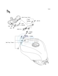 ZX 1000 D [NINJA ZX-10R] (D6F-D7FA) D7F drawing STEERING DAMPER