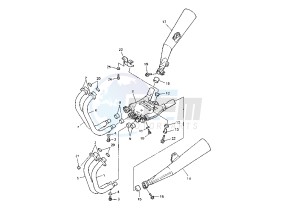 XJR-XJR SP 1300 drawing EXHAUST SYSTEM