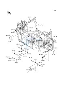 KRF 750 F [TERYX 750 4X4 NRA OUTDOORS] (F8F) F8F drawing ENGINE MOUNT