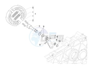 LIBERTY 50 IGET 4T 3V E4-2020 (APAC) drawing Rear brake - Brake jaw