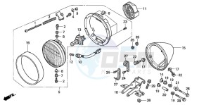 VT750C drawing HEADLIGHT