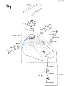 KX 80 L N [KX80] (L2-N3) [KX80] drawing FUEL TANK