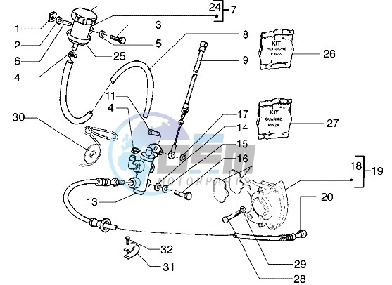 Front brake cylinder-Brake caliper