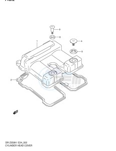 DR-Z250 (E24) drawing CYLINDER HEAD COVER