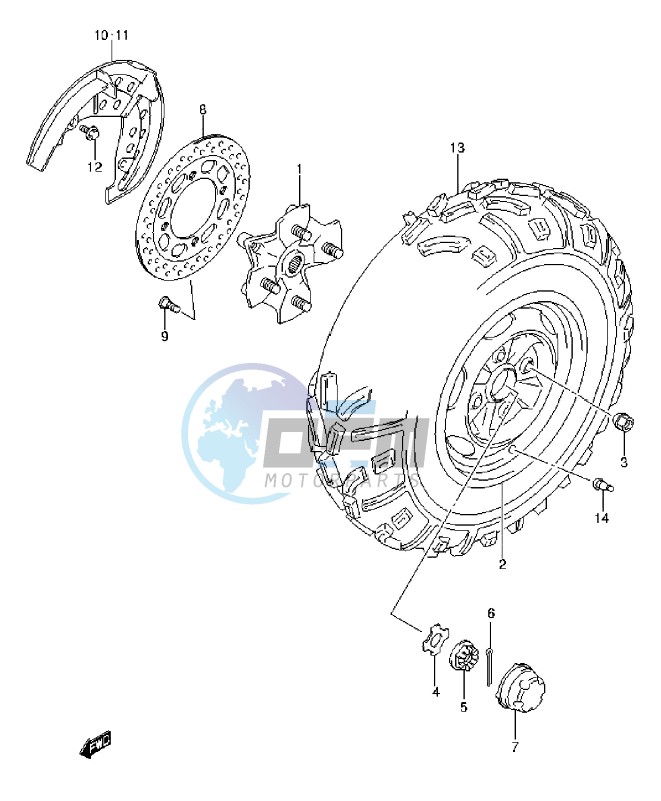 FRONT WHEEL (LT-A750XL3 P17)