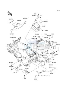 KSV 700 A [KFX 700] (A6F-A9F) A8F drawing FRAME FITTINGS