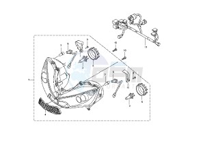 YZF R6 600 drawing HEADLIGHT