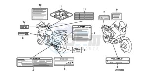 XL700V9 ED drawing CAUTION LABEL