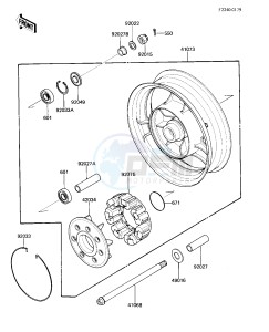 ZL 1000 A [ZL1000 ELIMINATOR] (A1) drawing REAR WHEEL_HUB