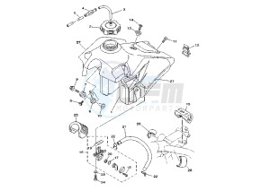 YZ F 250 drawing FUEL TANK