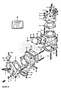 RGV250 1989 drawing CYLINDER