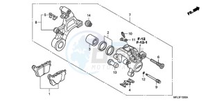 CBR1000RR9 France - (F / CMF MME TRI) drawing REAR BRAKE CALIPER