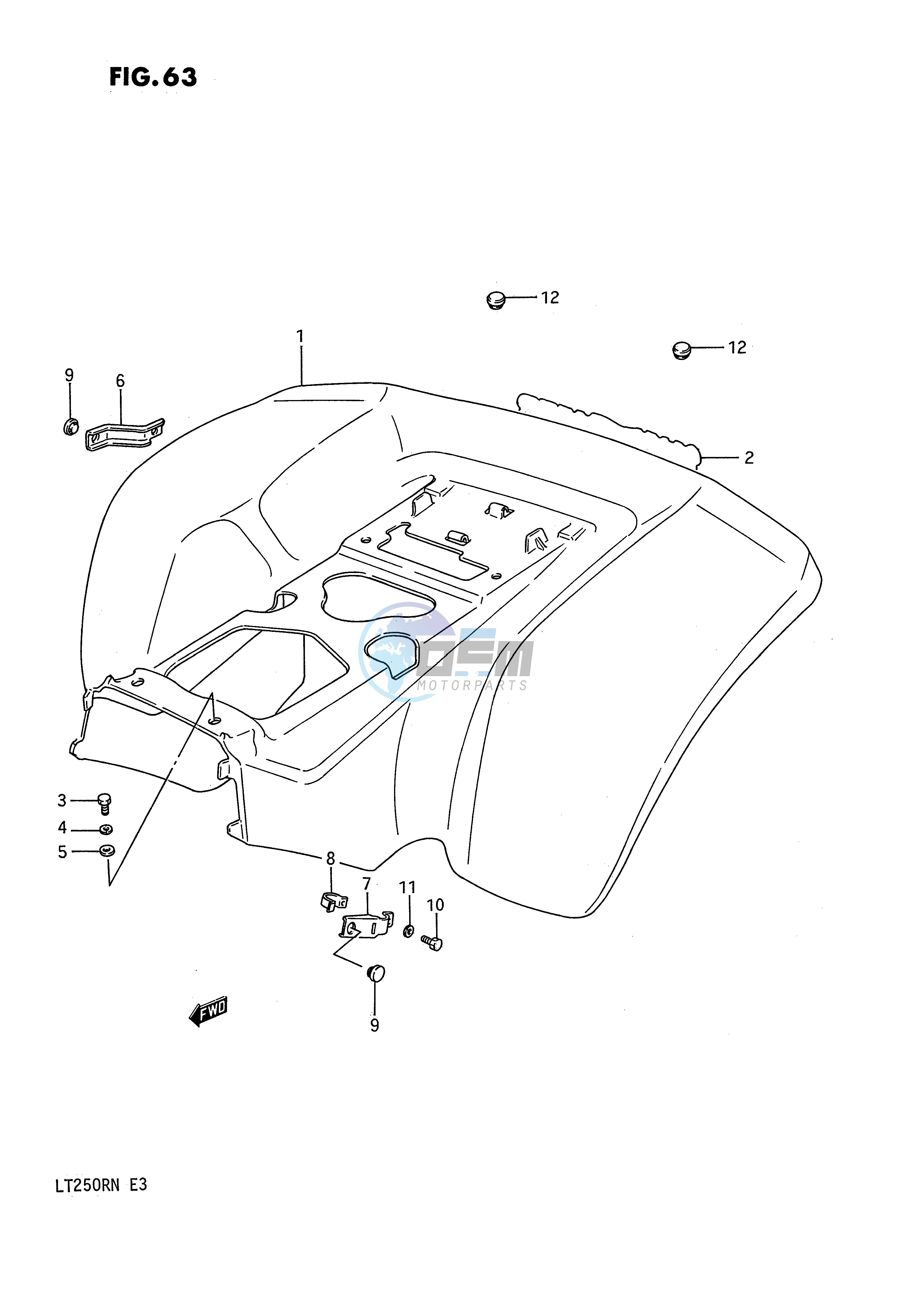 REAR FENDER (MODEL F G)