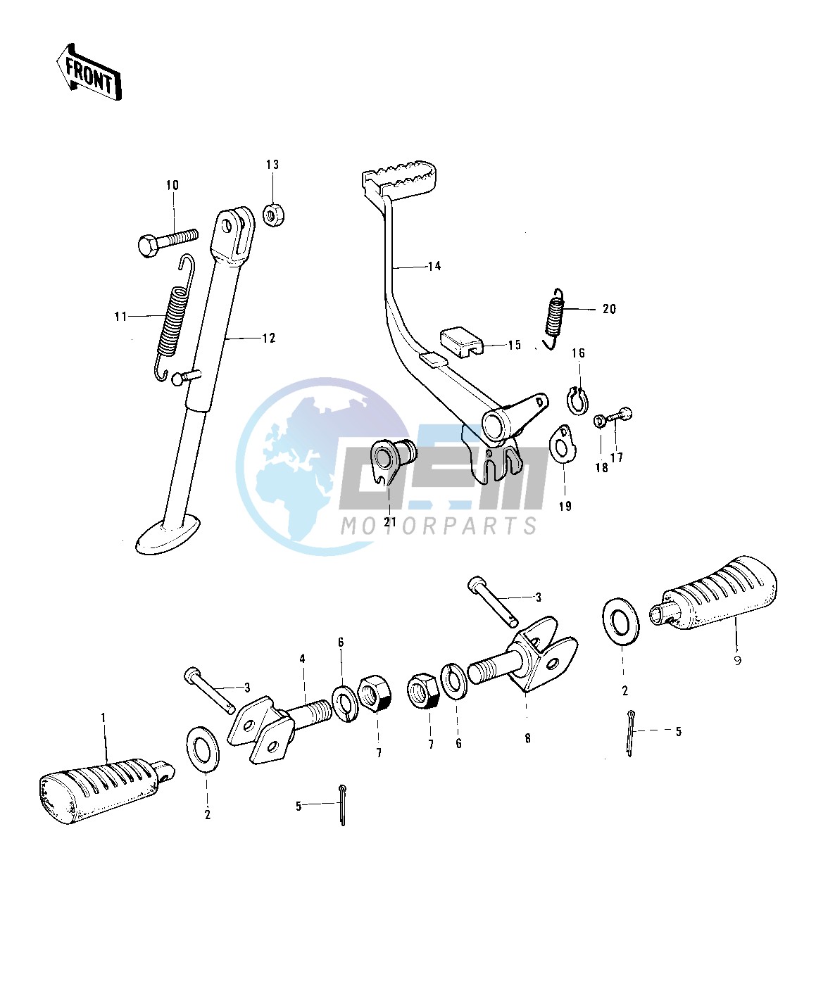 FOOTRESTS_STAND_BRAKE PEDAL -- 76-79- -