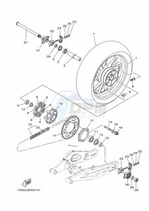 MT-07 ABS MTN690-A (B4C9) drawing REAR WHEEL