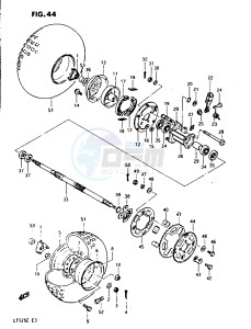 LT125 (E3) drawing REAR WHEEL (MODEL D)