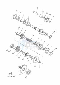 YFM700FWBD KODIAK 700 EPS (B5KS) drawing TRANSMISSION