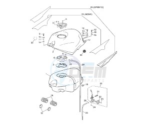 TZR 50 drawing FUEL TANK