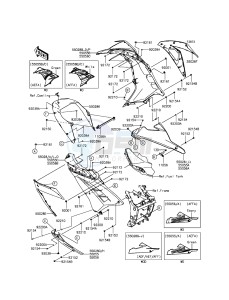 NINJA 300 EX300AEF XX (EU ME A(FRICA) drawing Cowling Lowers