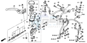 CB1000RAC drawing FR. BRAKE MASTER CYLINDER (CB1000RA)