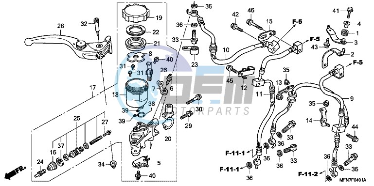 FR. BRAKE MASTER CYLINDER (CB1000RA)