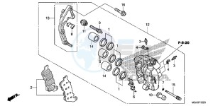 VFR1200XD CrossTourer 2ED - (2ED) drawing L. FRONT BRAKE CALIPER