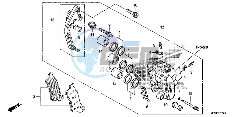 L. FRONT BRAKE CALIPER