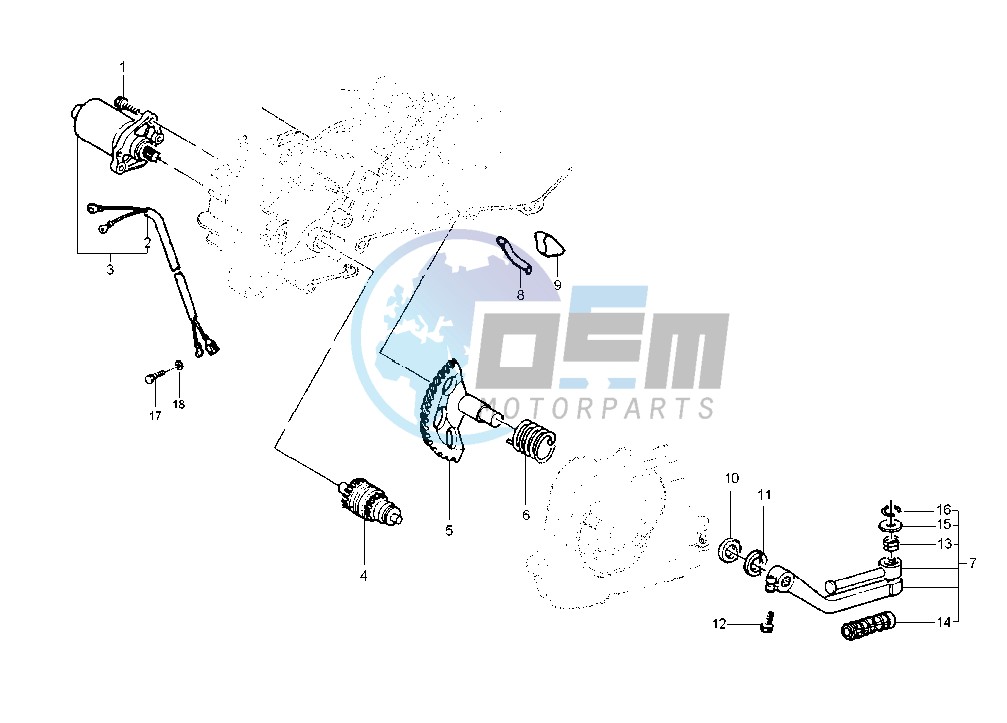 Starting Motor - Starting lever