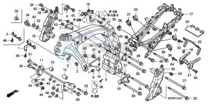 CBF600N9 France - (F / CMF) drawing FRAME BODY