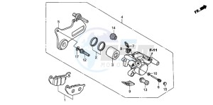 XL125V VARADERO drawing REAR BRAKE CALIPER